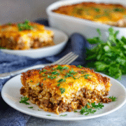 Home 26 recipe card cheesy ground beef rice casserole